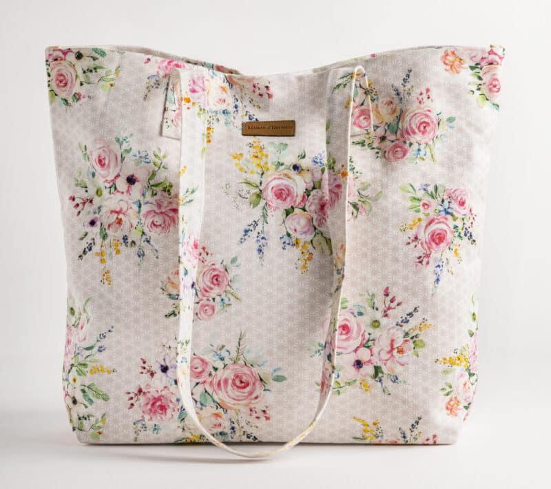 Sweet Rose Lavender Canvas Tote Bag