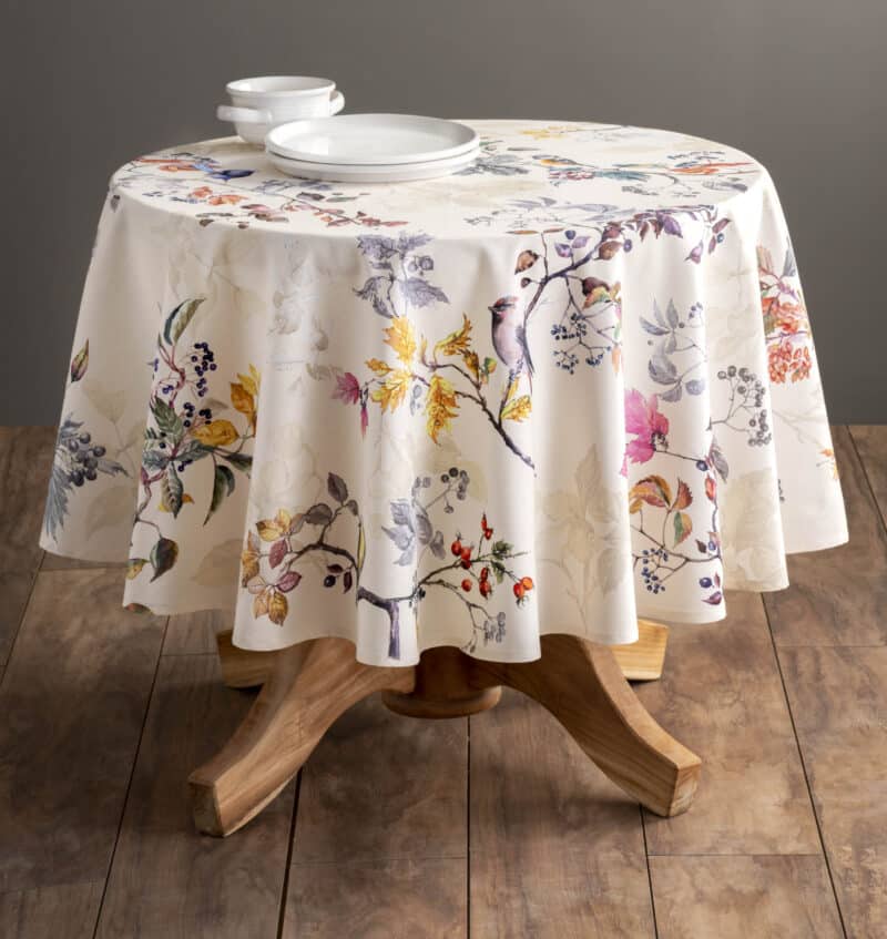 Equinoxe Beige Round Tablecloth