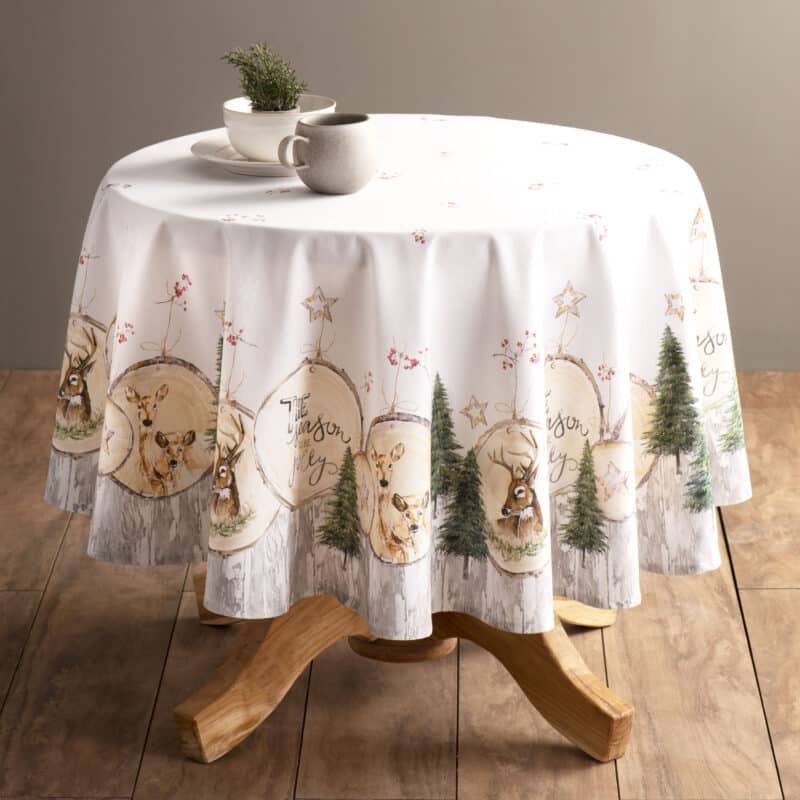 Mountain Life Round Tablecloth