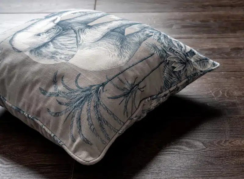 Savana Jouy Cushion Blue Elephant