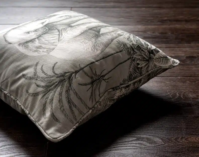 Savana Jouy Cushion Green Elephant