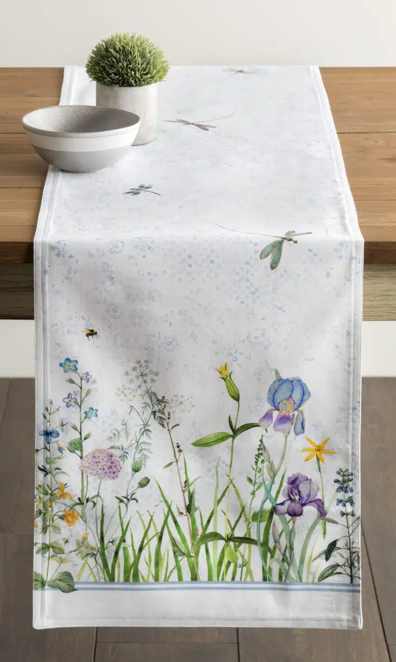 Fleurs De Mai Table Runner-double side