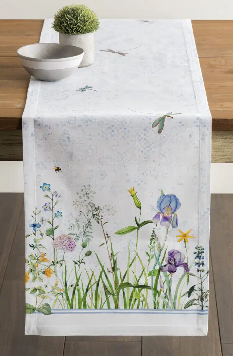 Fleurs De Mai Table Runner-Single Side