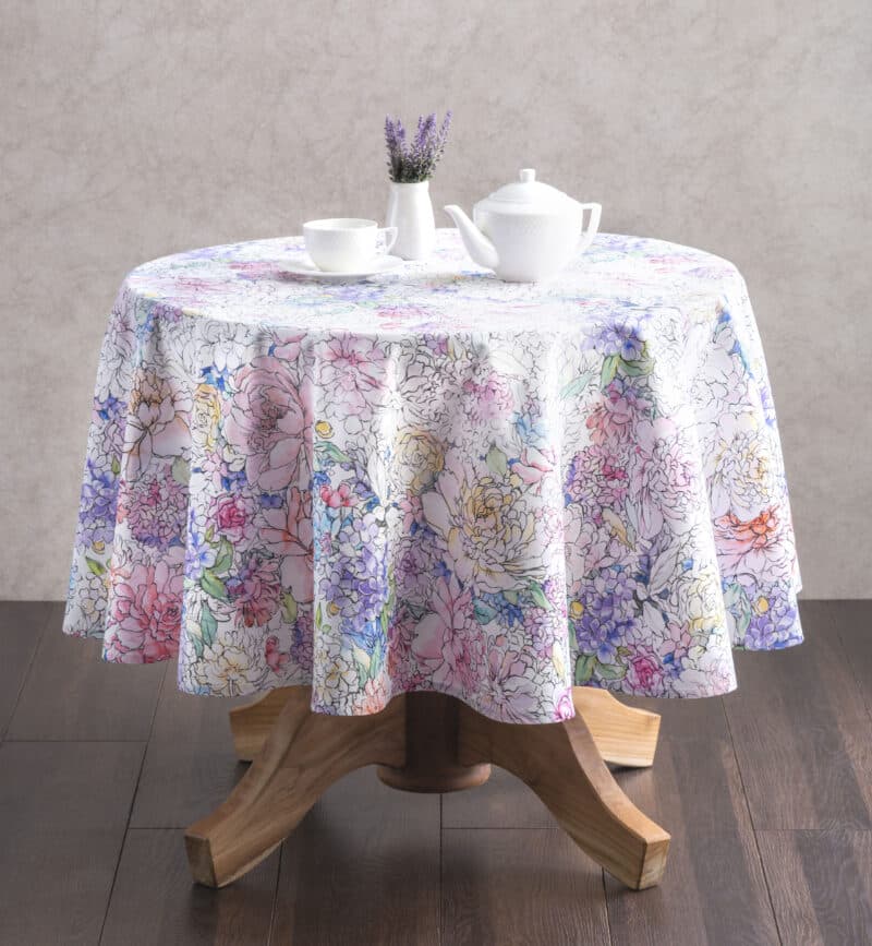 Floral Love Round Tablecloth