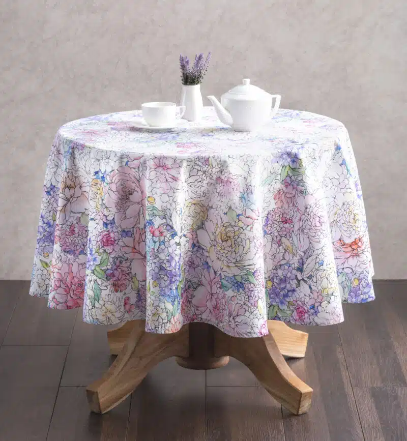 Floral Love Round Tablecloth
