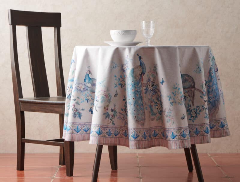 Peacock Utopia Original Round Tablecloth