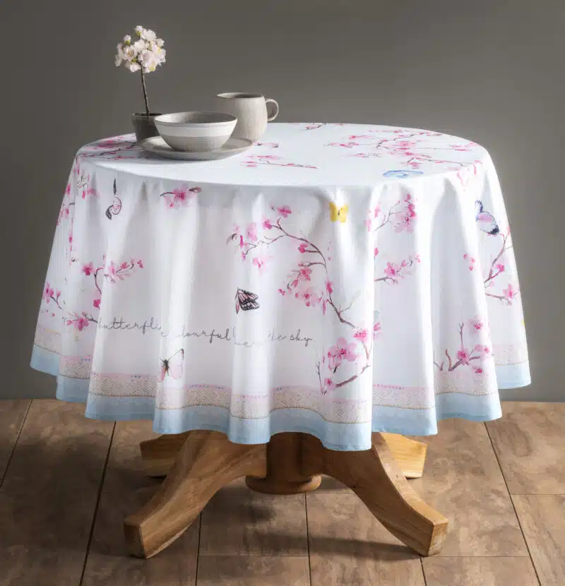 Blossoms In Spring Round Tablecloth