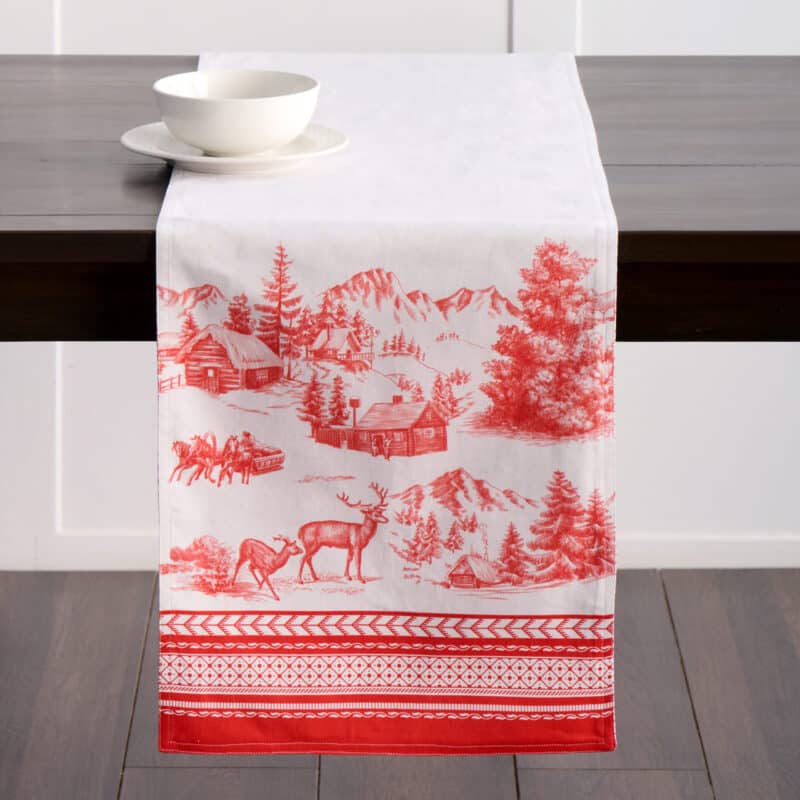 Winter Jouy Table Runner-double side