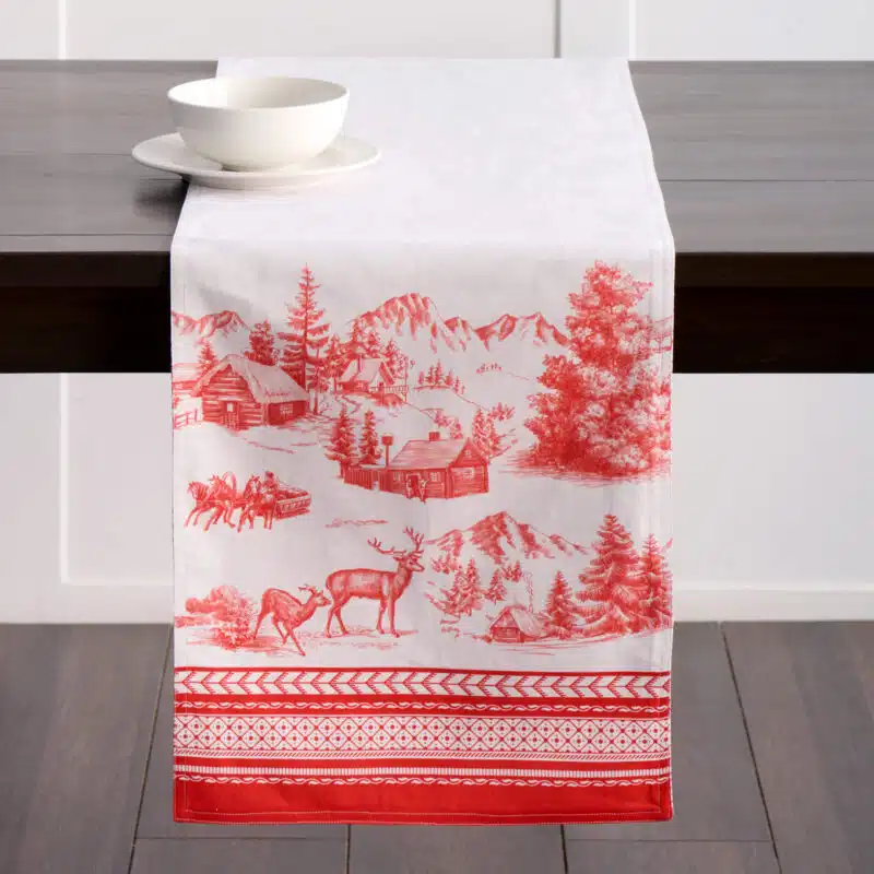 Winter Jouy Table Runner-double side