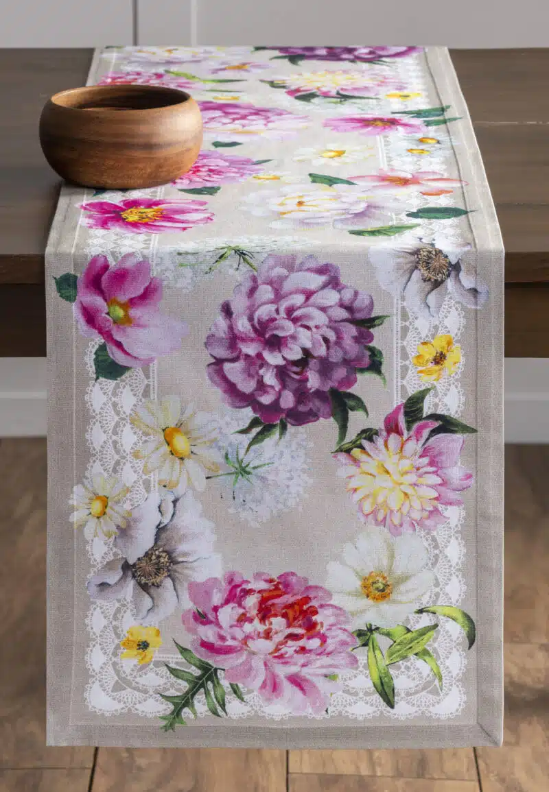 Pivoine Table Runner - single side