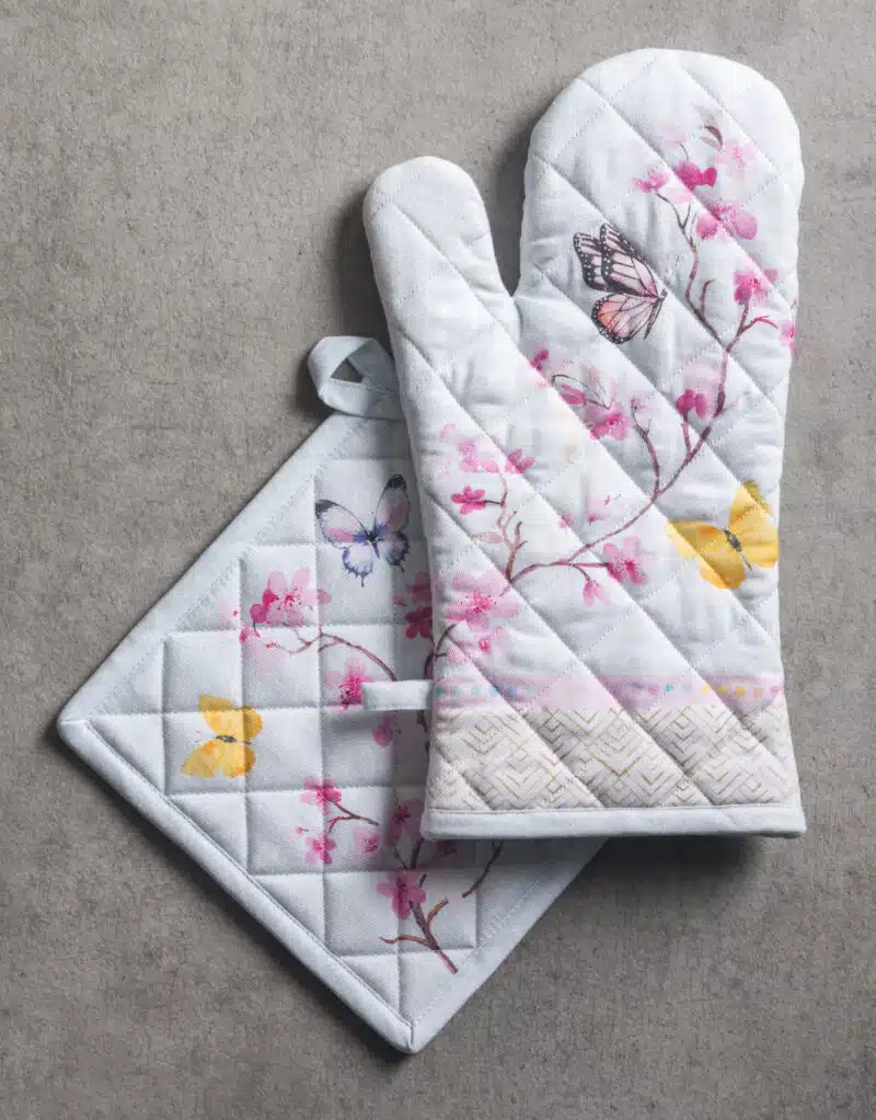 Blossoms In Spring Glove & Potholder