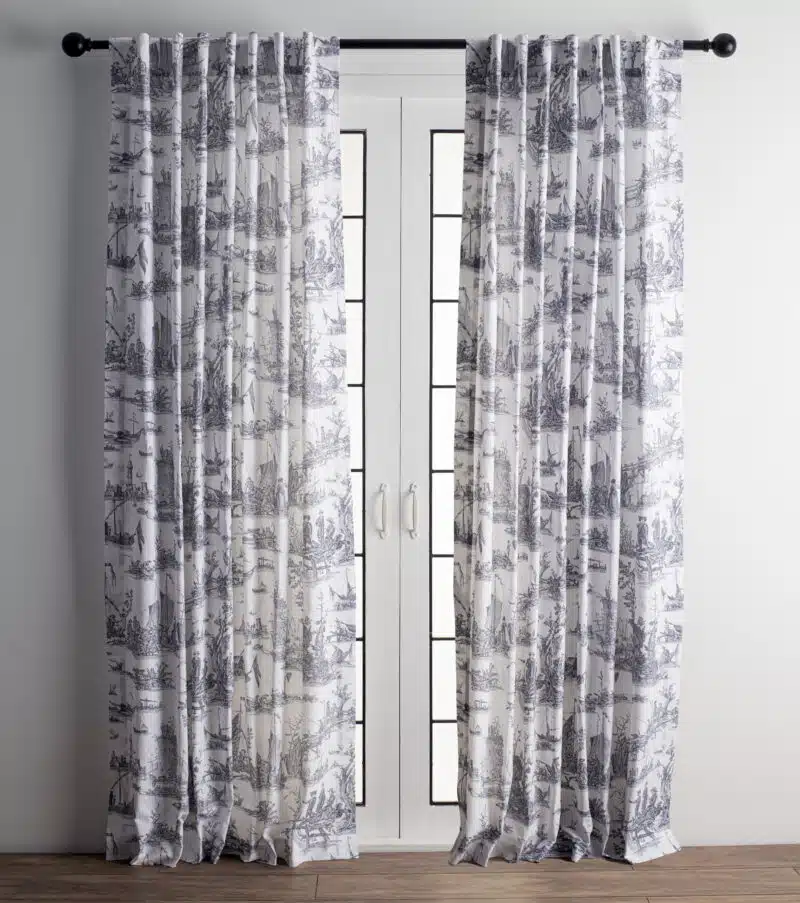 Calais Paloma Grey Curtain