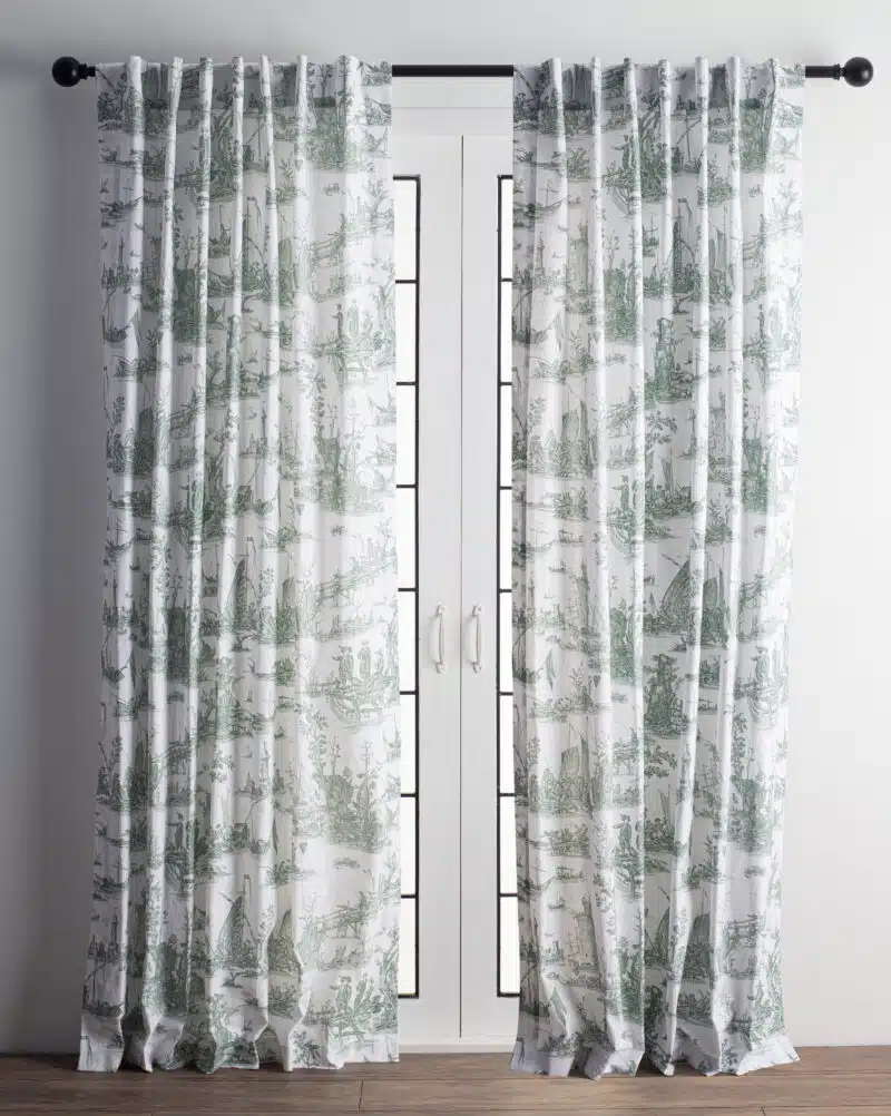 Calais Antique Green Curtain