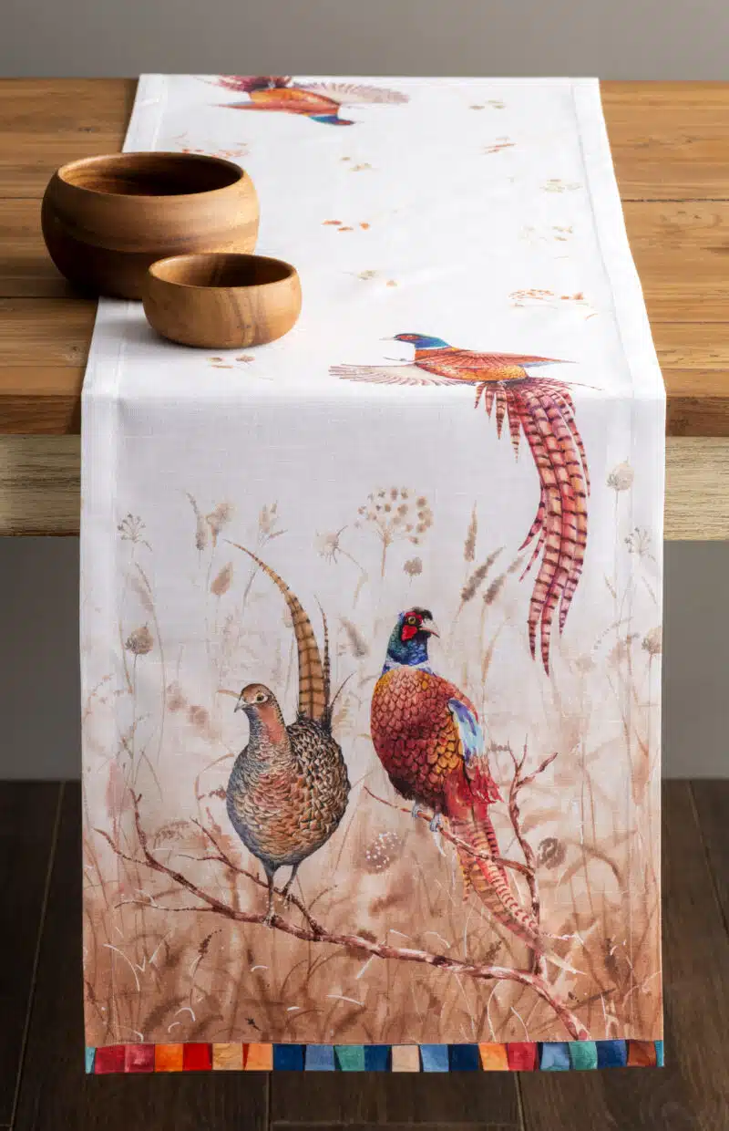 Faisan D'Automne Table Runner-Single Side