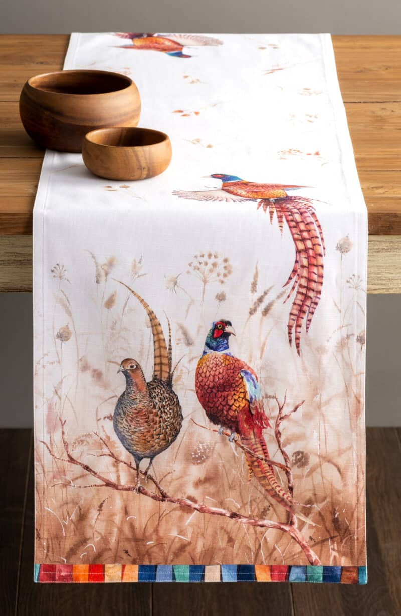 Faisan D'Automne Table Runner-double side