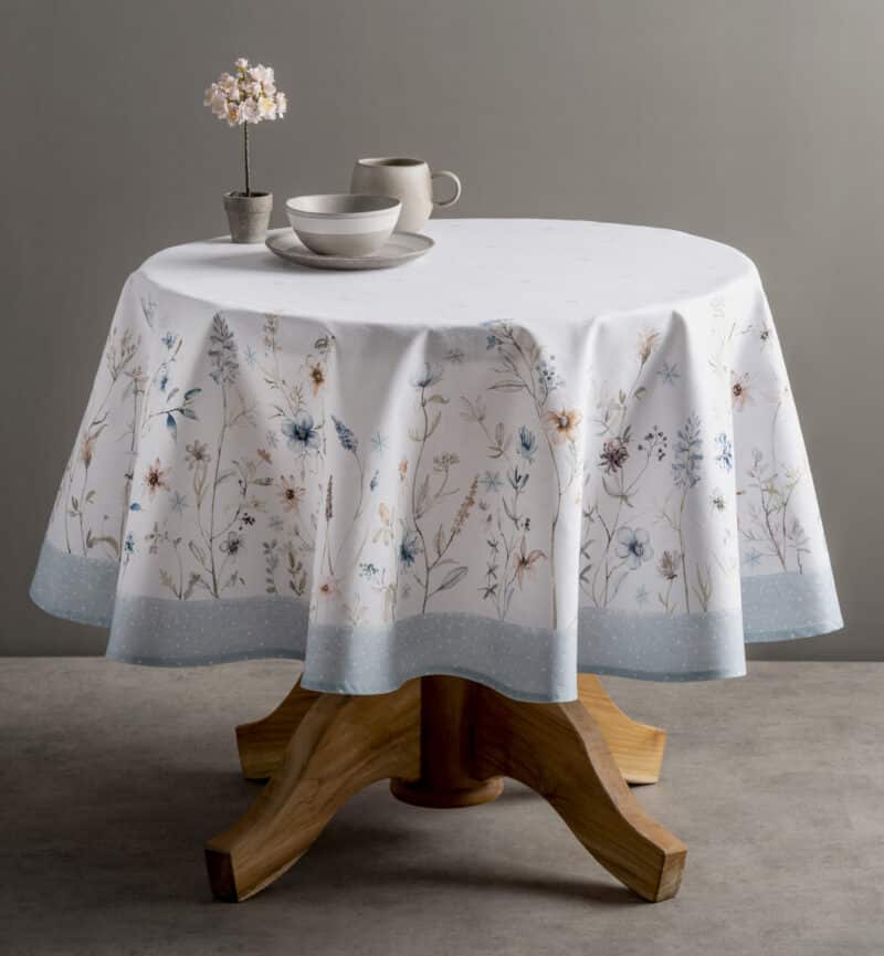 Ice Florals Round Tablecloth