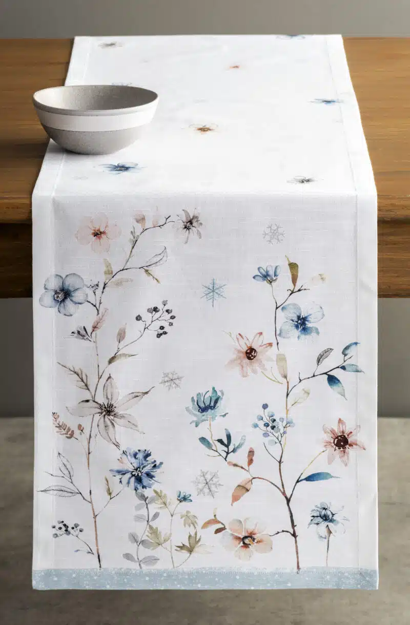 Ice Florals Table Runner-Single Side