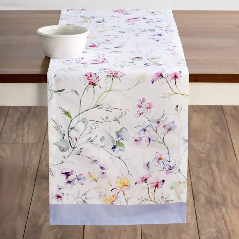 Summer Floral Table Runner-Single Side