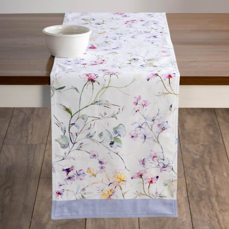 Summer Floral Table Runner-double side