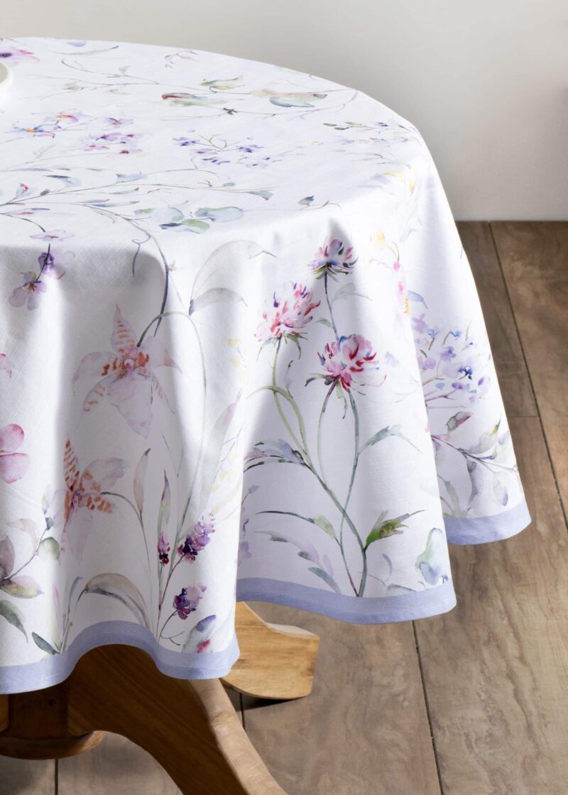 Summer Floral Round Tablecloth