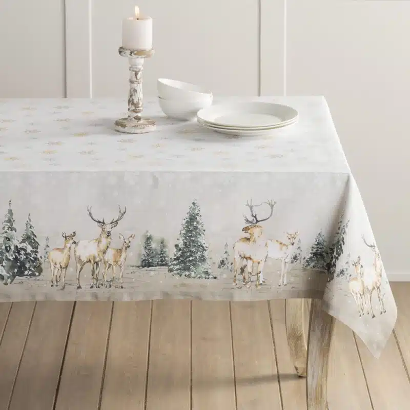 Deer In The Woods Tablecloth