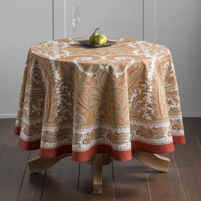 Kashmir Paisley Round Tablecloth