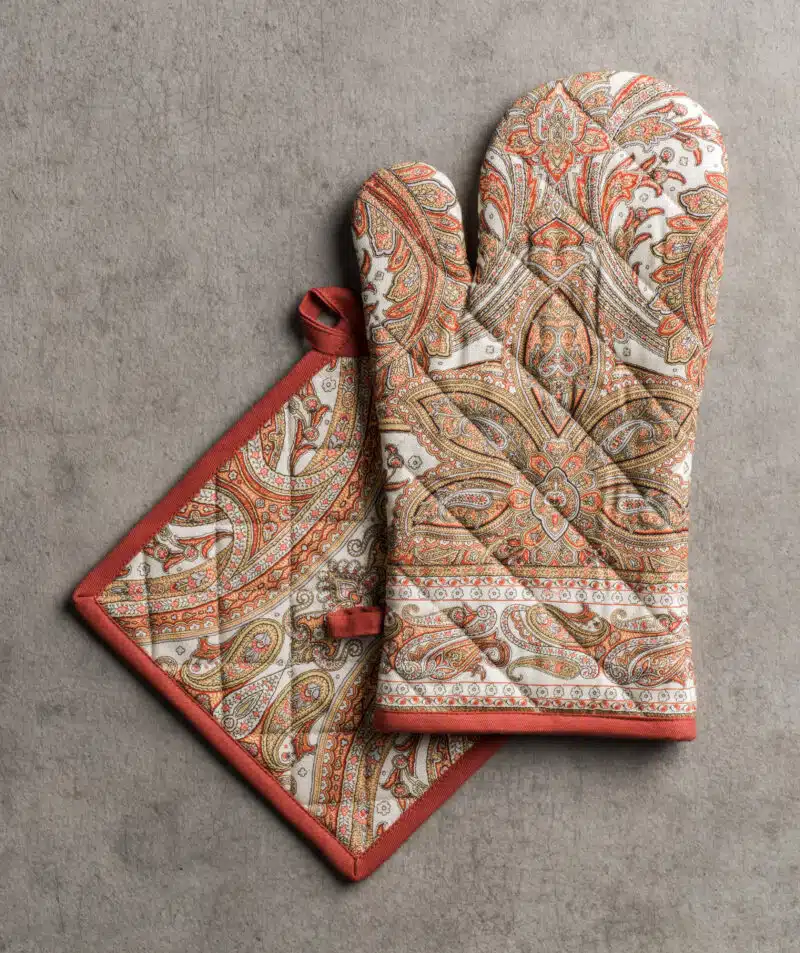 Kashmir Paisley Glove & Potholder