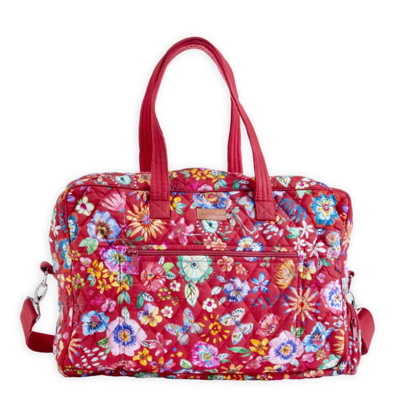 Happy Florals  Red Weekend Bag