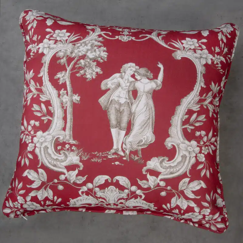 Joli Jouy Red Cushion