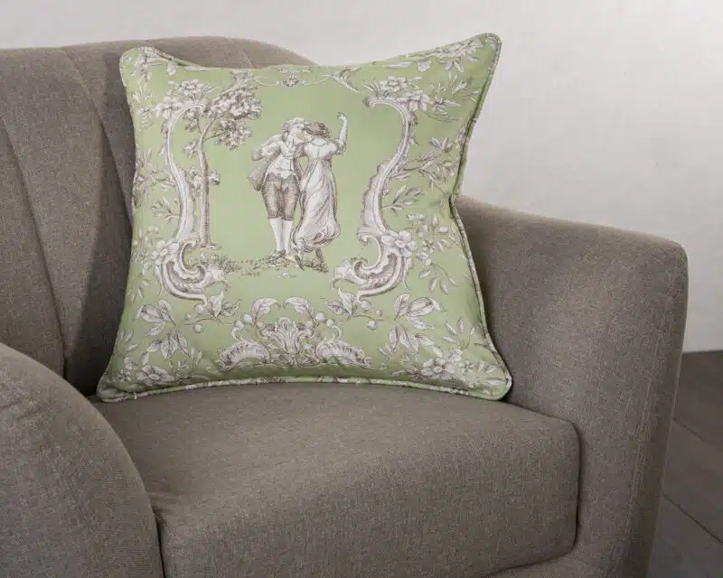 Joli Jouy - Green Decorative Cushion Cover