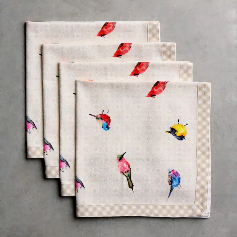 Birdies On Wire Napkin