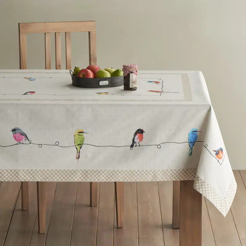 Birdies On Wire TableCloth