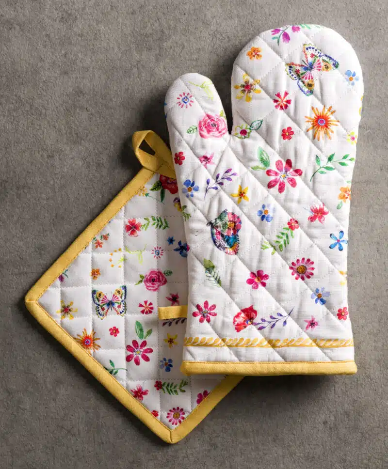 Happy Florals Sweety Glove & Potholder