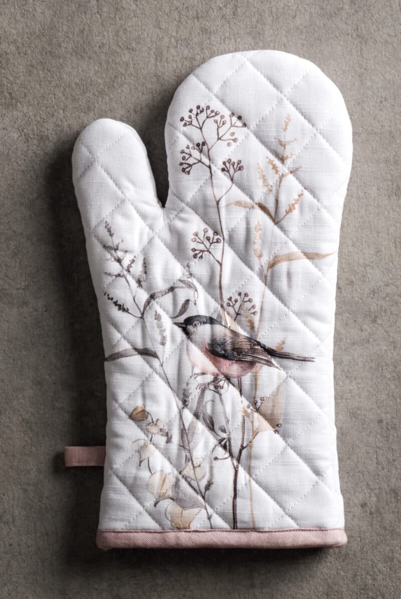 Meadow Florals Brown Oven Mitt