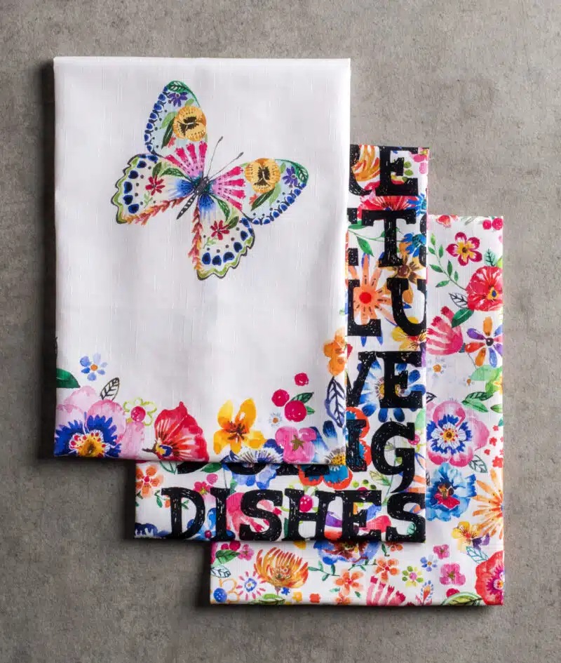 Happy Florals High Summer Kitchen towel