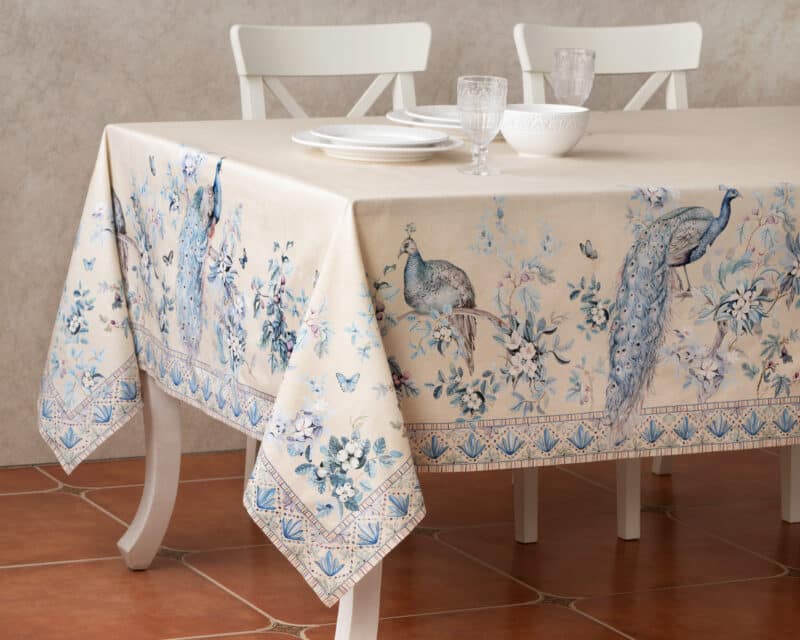 Peacock Utopia Sandy Beach Tablecloth