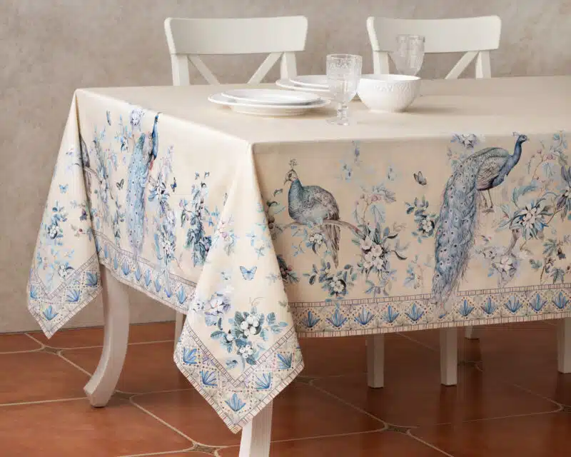Peacock Utopia Sandy Beach Tablecloth