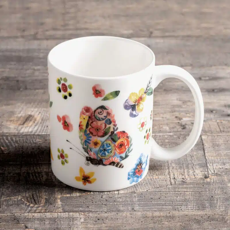 Happy Florals - High Summer - Butterflies Single Mug