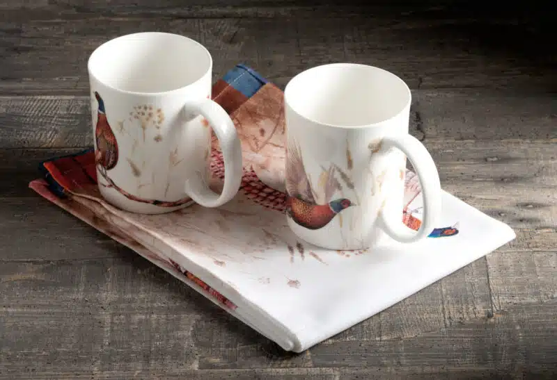 Faisan D'Automne Pack of 2 Mugs