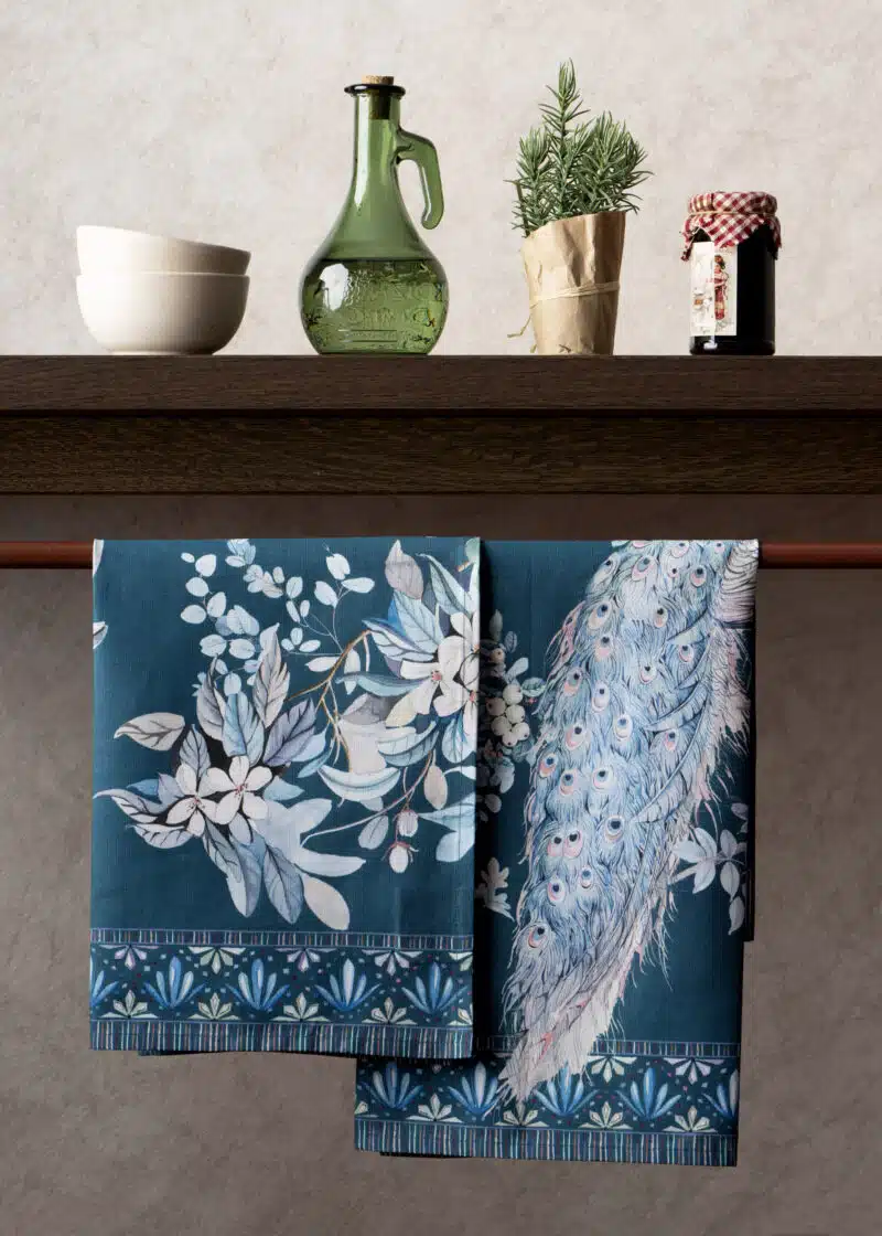 Peacock Utopia Deep Sea Kitchen Towels
