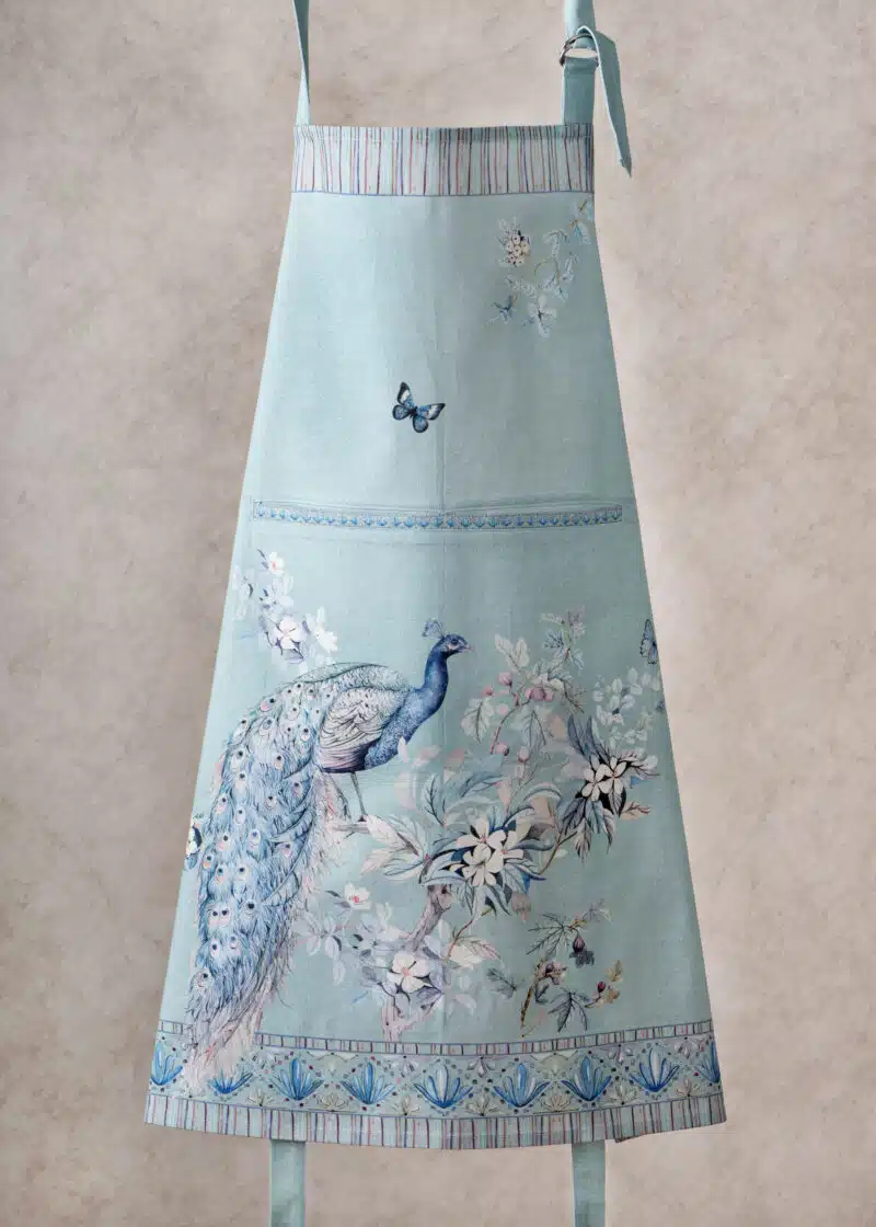 Peacock Utopia Pastel Turquoise Apron