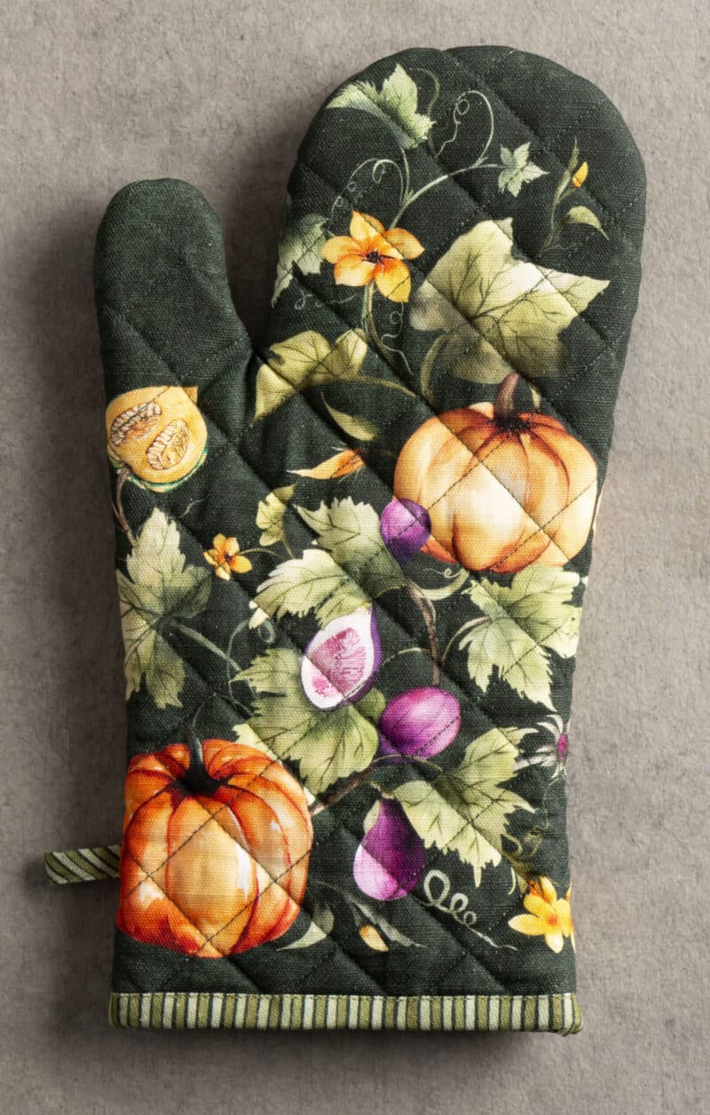 Pumpkin Garden - Dark Green Oven Mitt