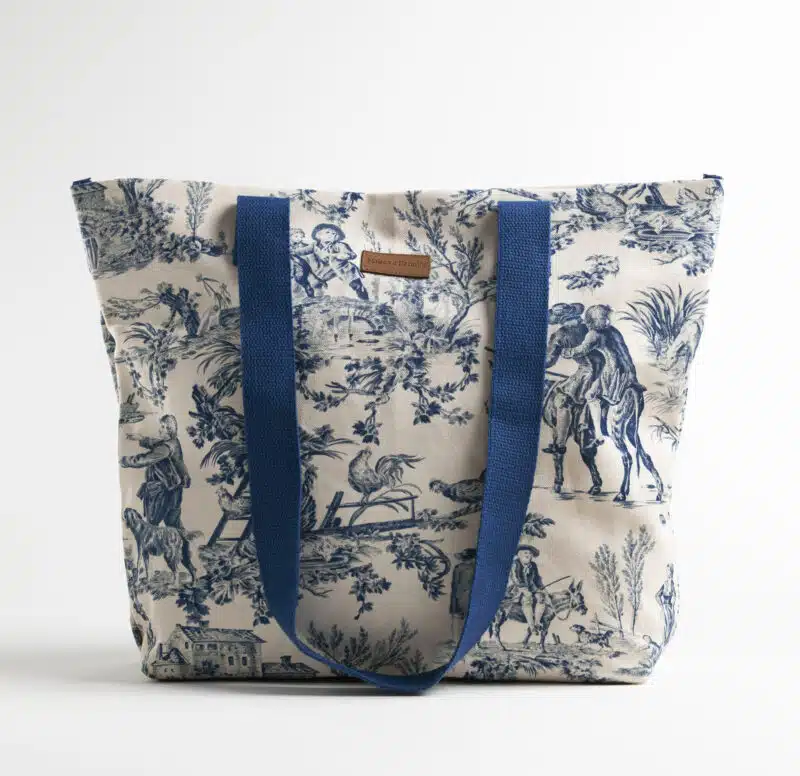 Miller-Blue Canvas Tote Bag