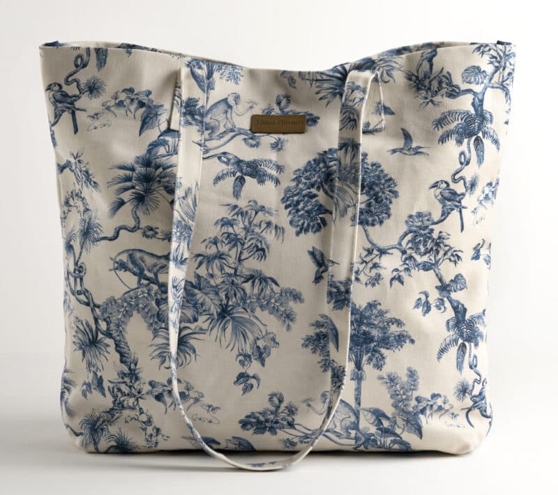 Bonobo-Blue Canvas Tote Bag