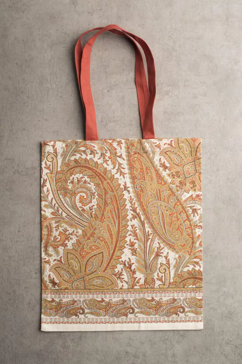 Kashmir Paisley Basic Tote Bag