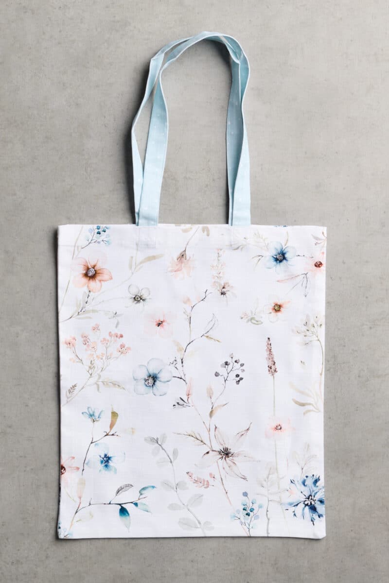 Ice Florals Basic Tote Bag