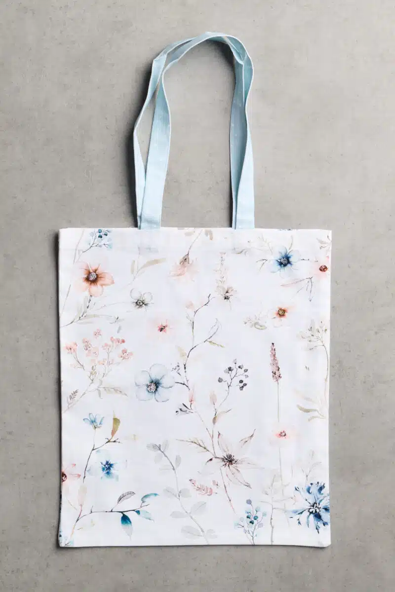 Ice Florals Basic Tote Bag