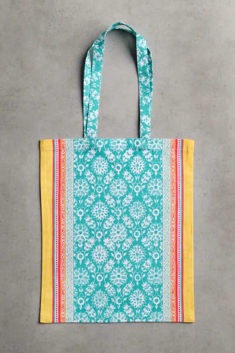 Katmandu -Turquoise Basic Tote Bag