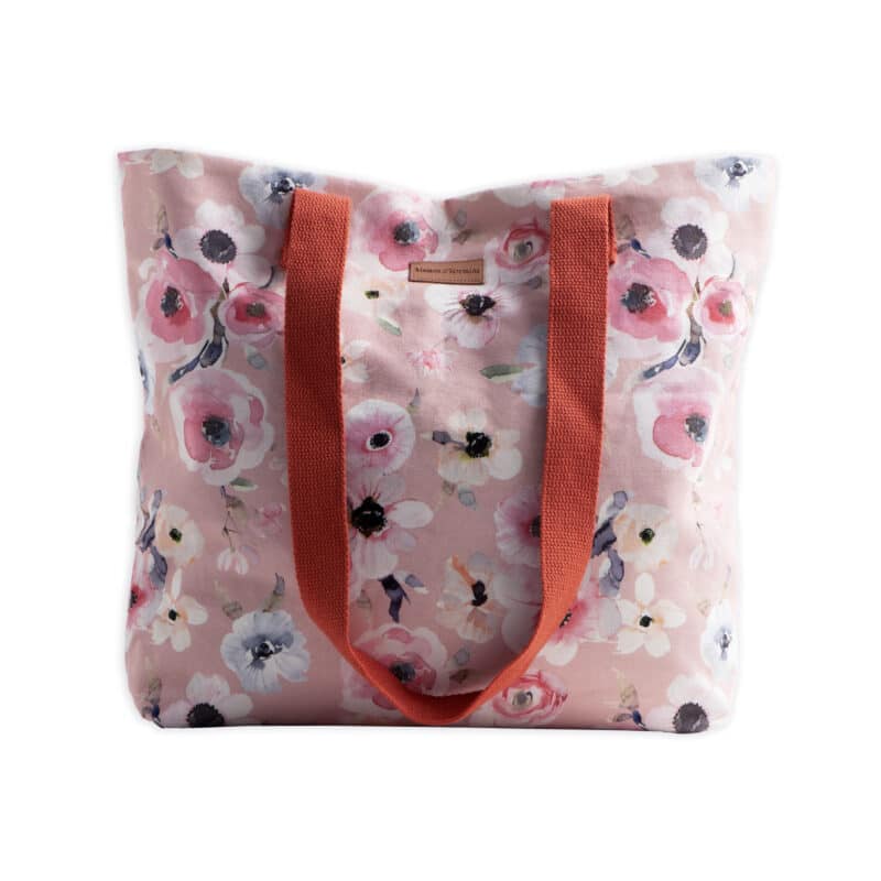 Romantic Poppy Canvas Tote Bag