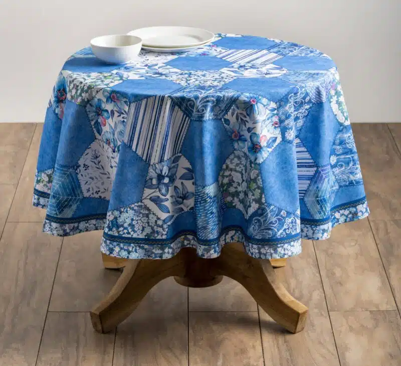 Summer Blues Round Tablecloth